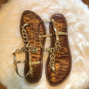 Sam Edelman chain flat sandals